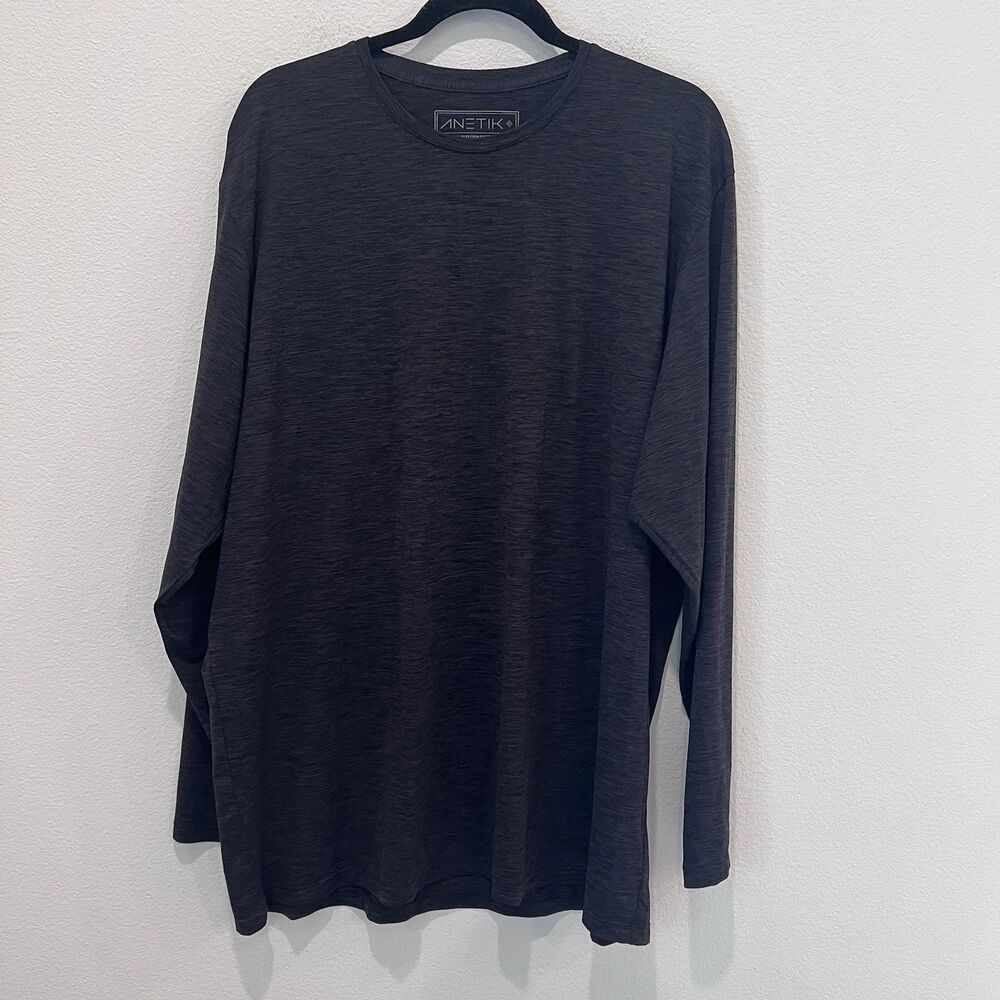 Anetik Premium Upf 30+ Long Sleeve Mens 3XL Gray Performance Fishing Vint